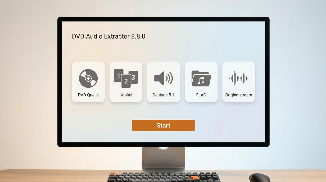DVD Audio Extractor mit FLAC-Ausgabe, Kapitelauswahl und deutscher 5.1-Tonspur