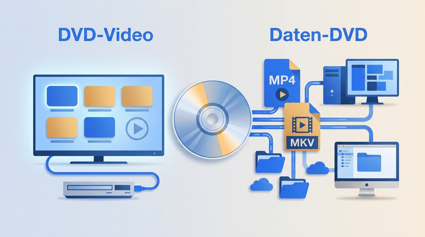 Video auf DVD brennen: Daten-DVD oder echte Video-DVD?