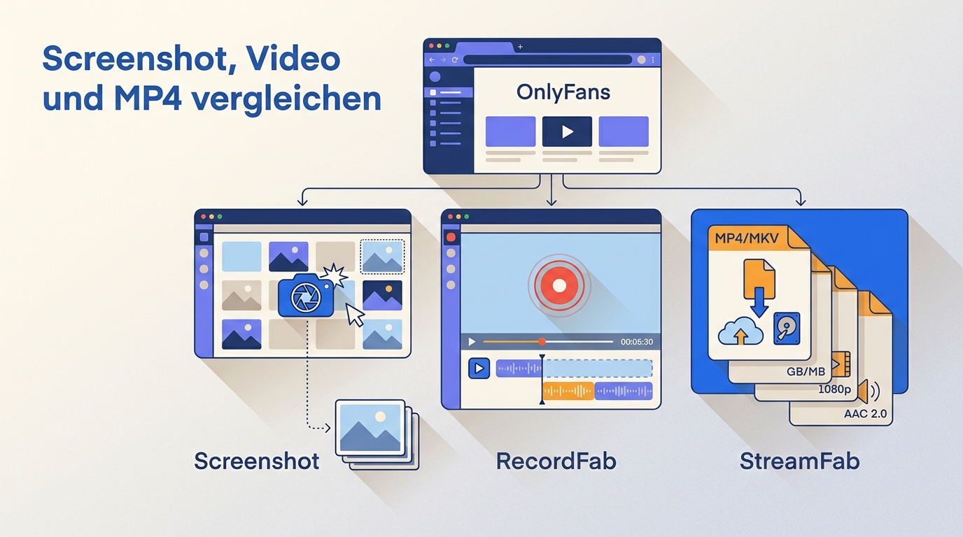 OnlyFans aufnehmen: Screenshot, Video und MP4 im Vergleich