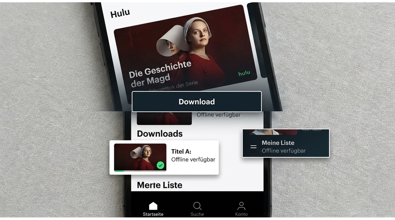 Disney+ App mit Download-Funktion für Hulu-Inhalte