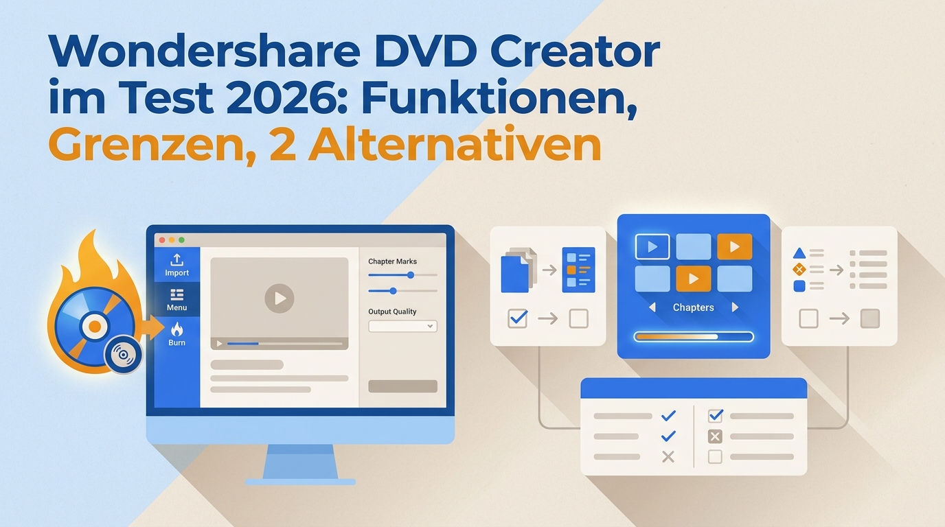 Wondershare DVD Creator im Test 2026: Funktionen, Grenzen, 2 Alternativen