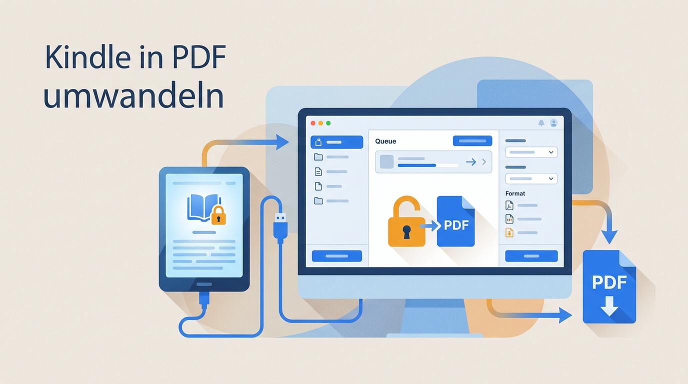 Kindle in PDF umwandeln: passende Wege für DRM-freie und geschützte Bücher