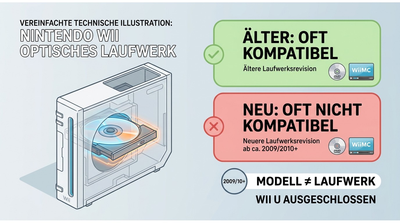 Warum bei der Wii die Laufwerksrevision wichtiger ist als die Modellbezeichnung für DVDs