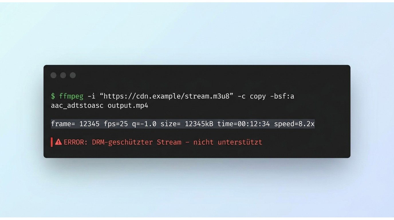 M3U8 to MP4 mit FFmpeg im Terminal