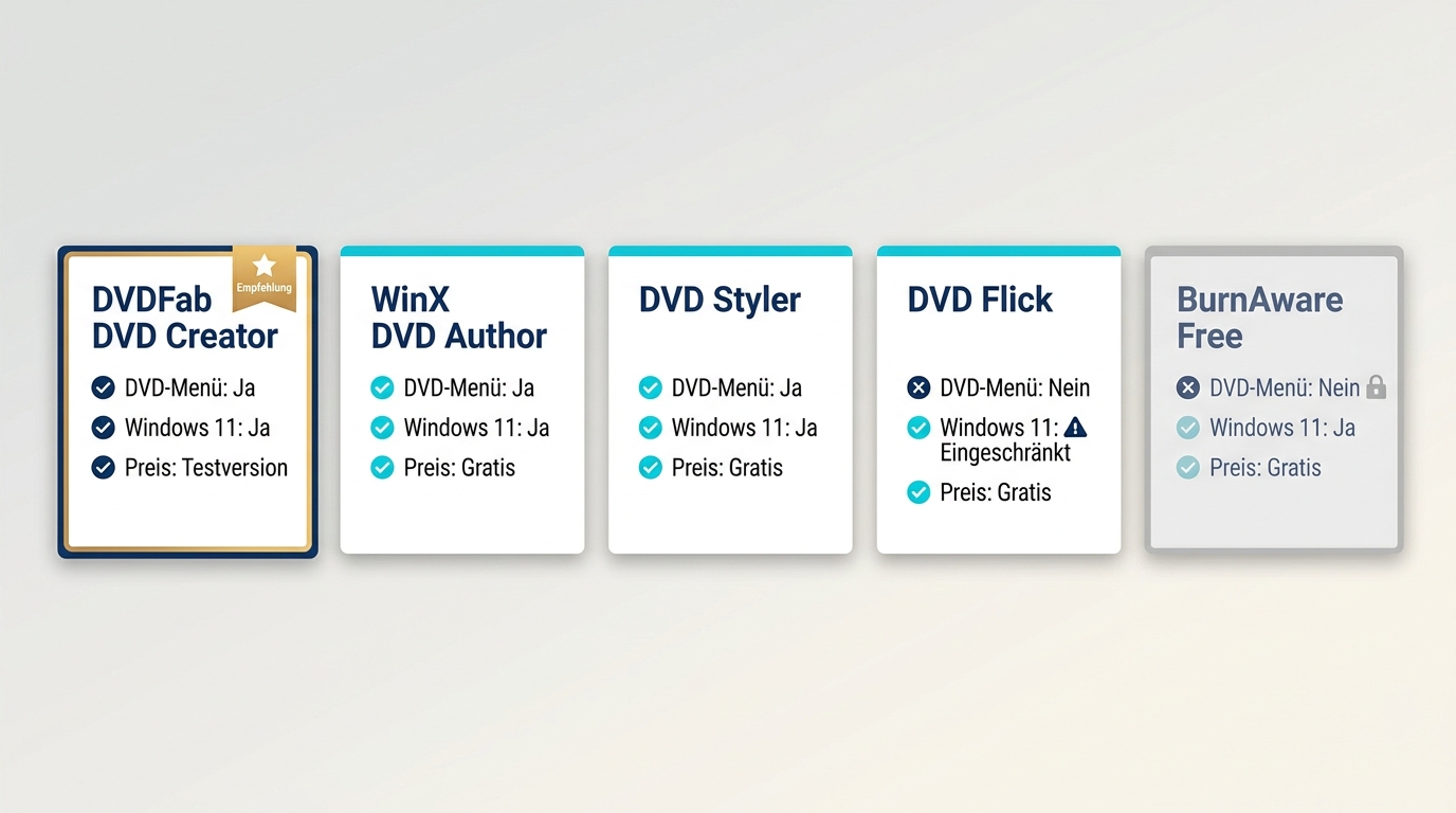 Zwölf kostenlose DVD Creator und Testversionen im Vergleich