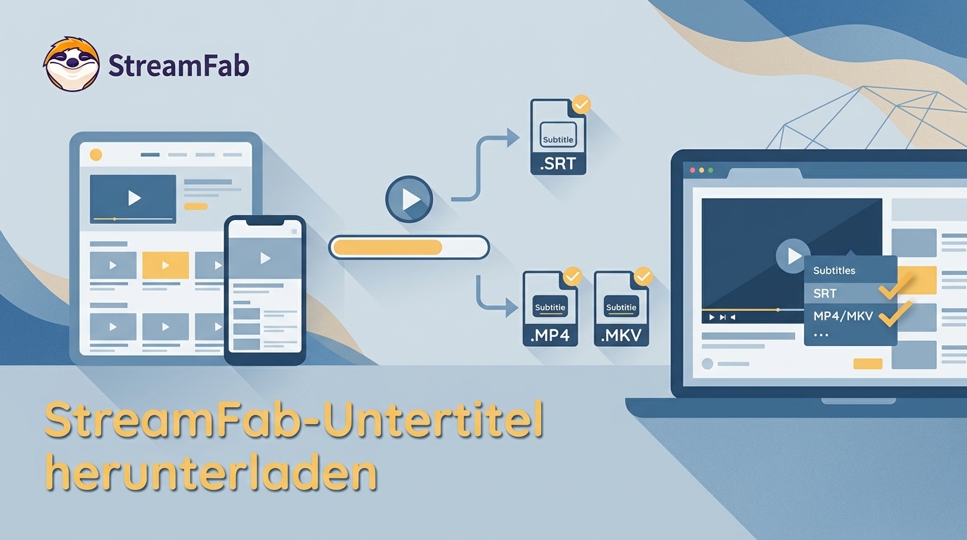 StreamFab-Untertitel herunterladen: SRT oder eingebettet in MP4/MKV