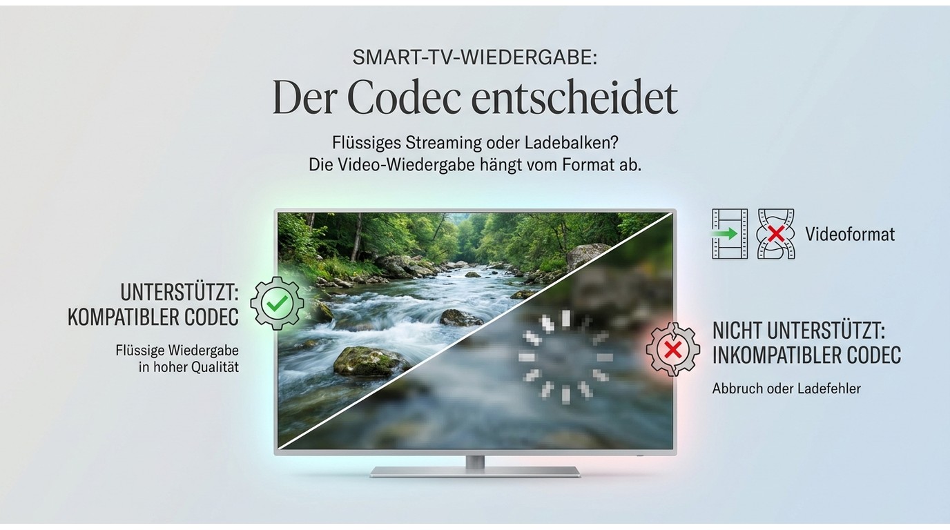 Netflix MKV auf Smart TV nach Container Codec und Audio prüfen