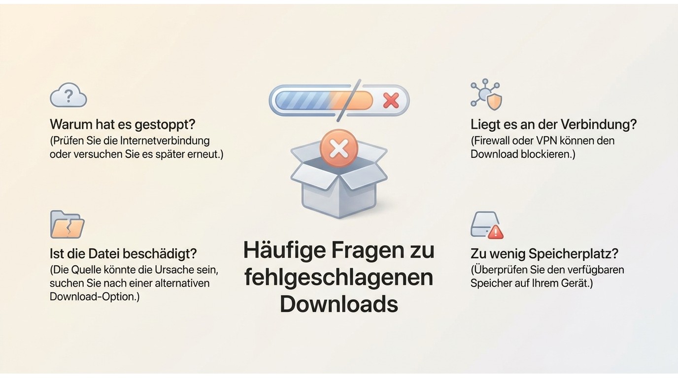 5. Häufige Fragen zu fehlgeschlagenen Downloads