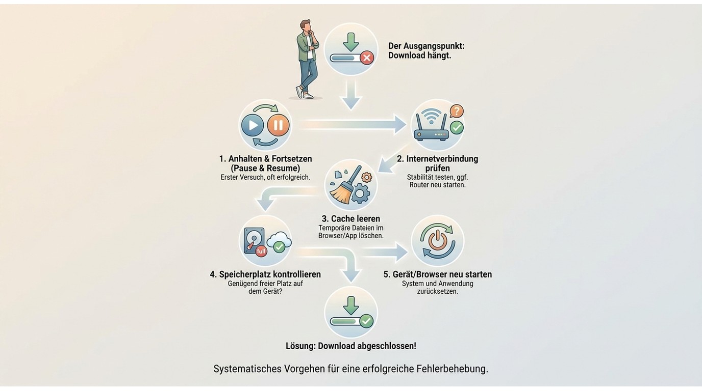 2. Festhängende Downloads systematisch beheben