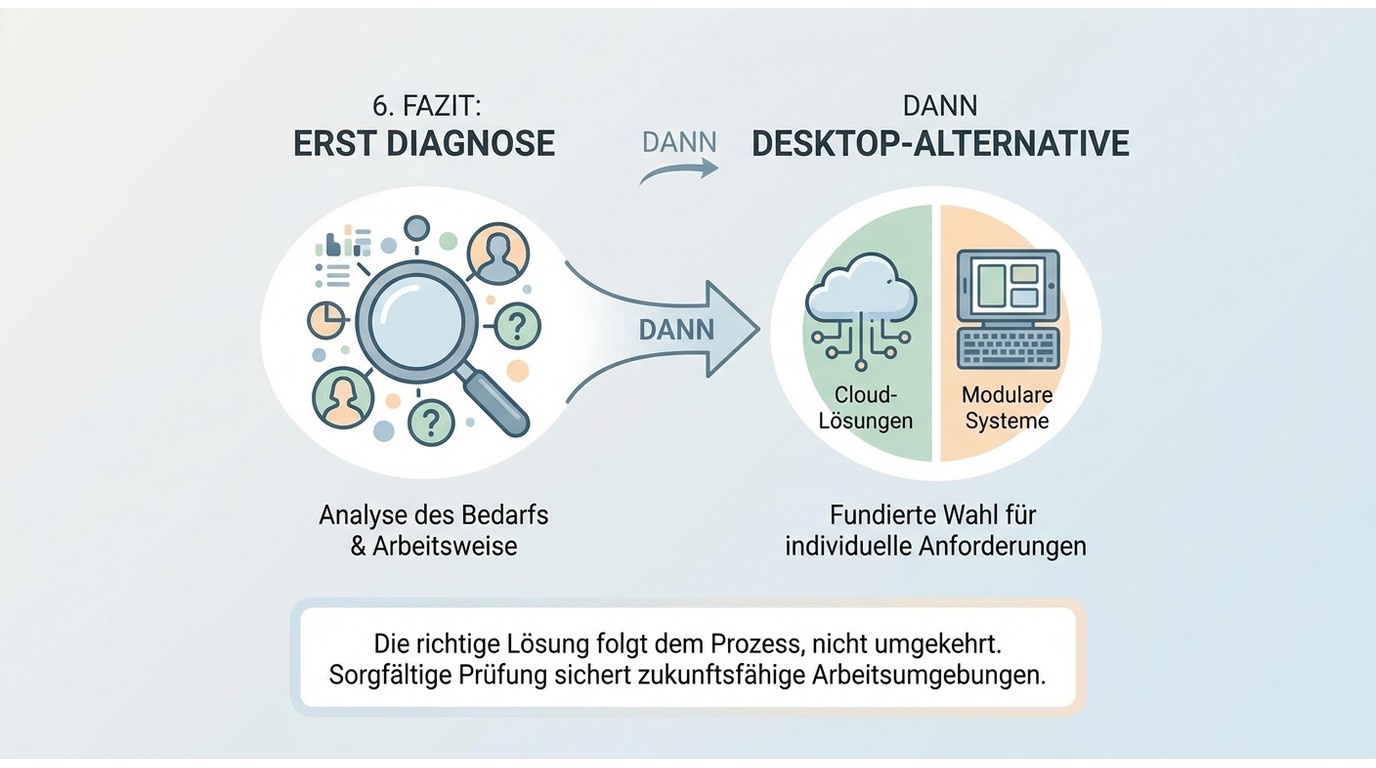 6. Fazit: Erst Diagnose, dann Desktop-Alternative