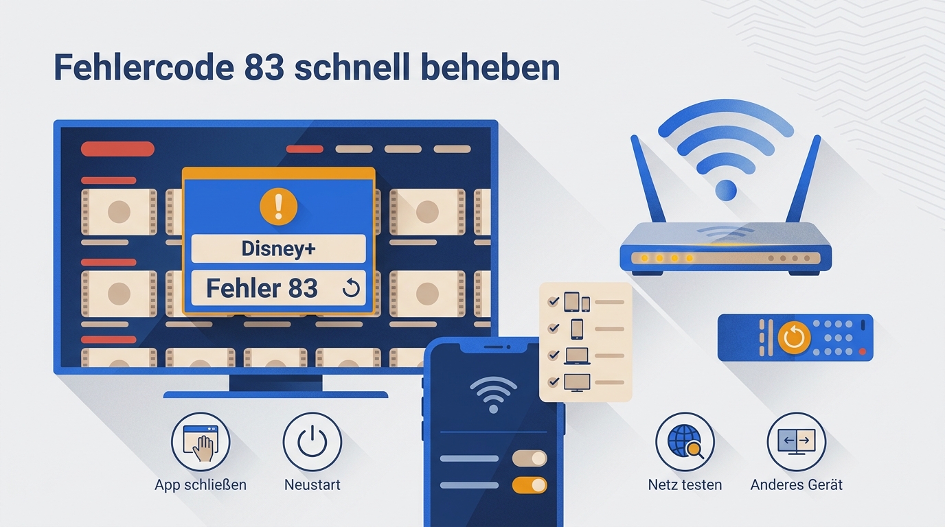 Disney+ Fehlercode 83 beheben: 4 Sofortschritte und Gerätecheck