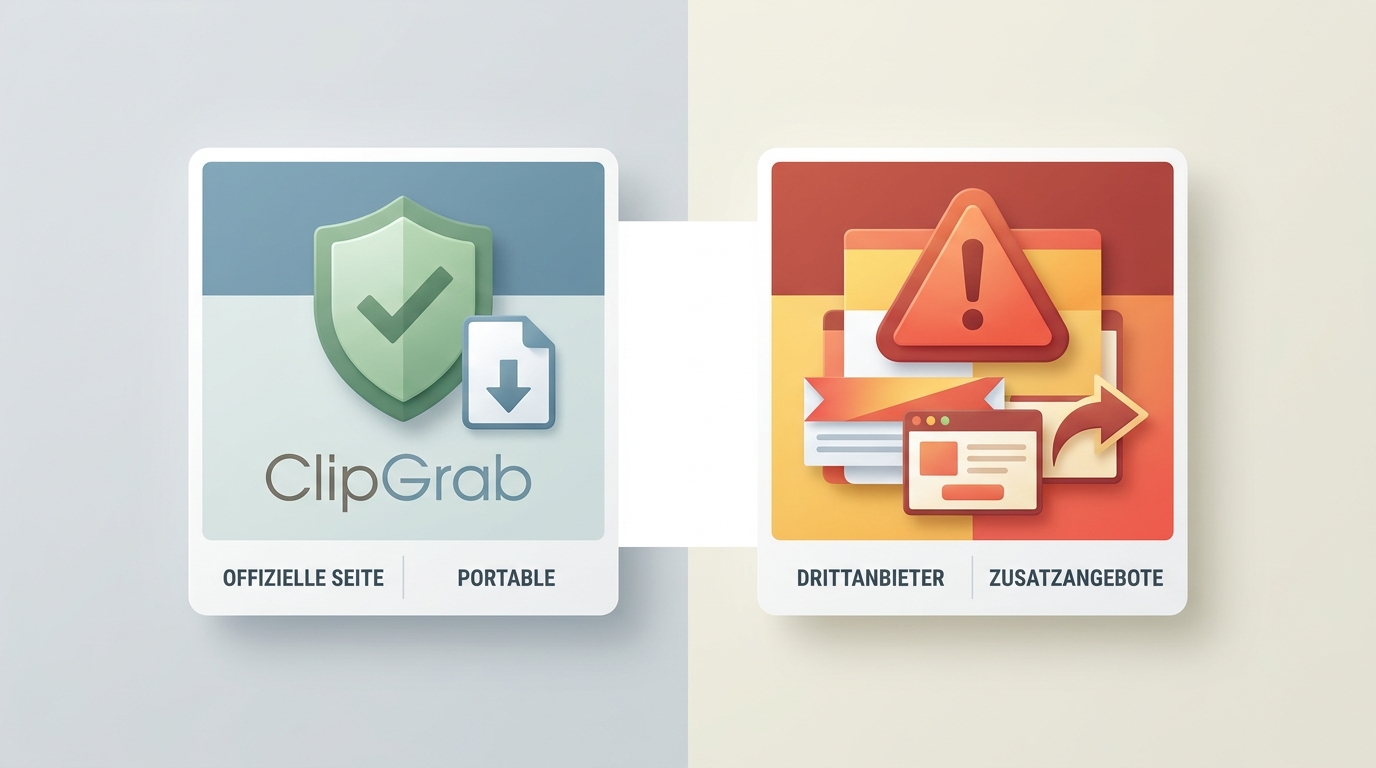 Offizieller ClipGrab-Download und Windows-Installer ohne Drittanbieterangebote im Vergleich zu Drittanbieterportalen.