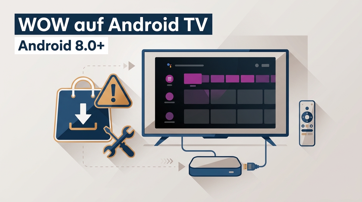 WOW App auf Android TV: Ab 8.0 installieren und Fehler lösen