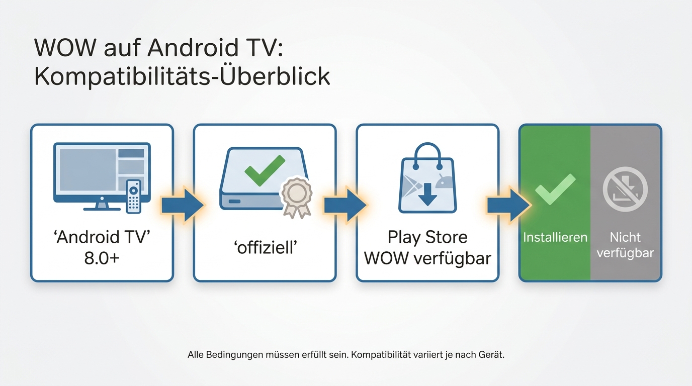 Unterstützte Android TVs für die WOW App ab Android 8.0