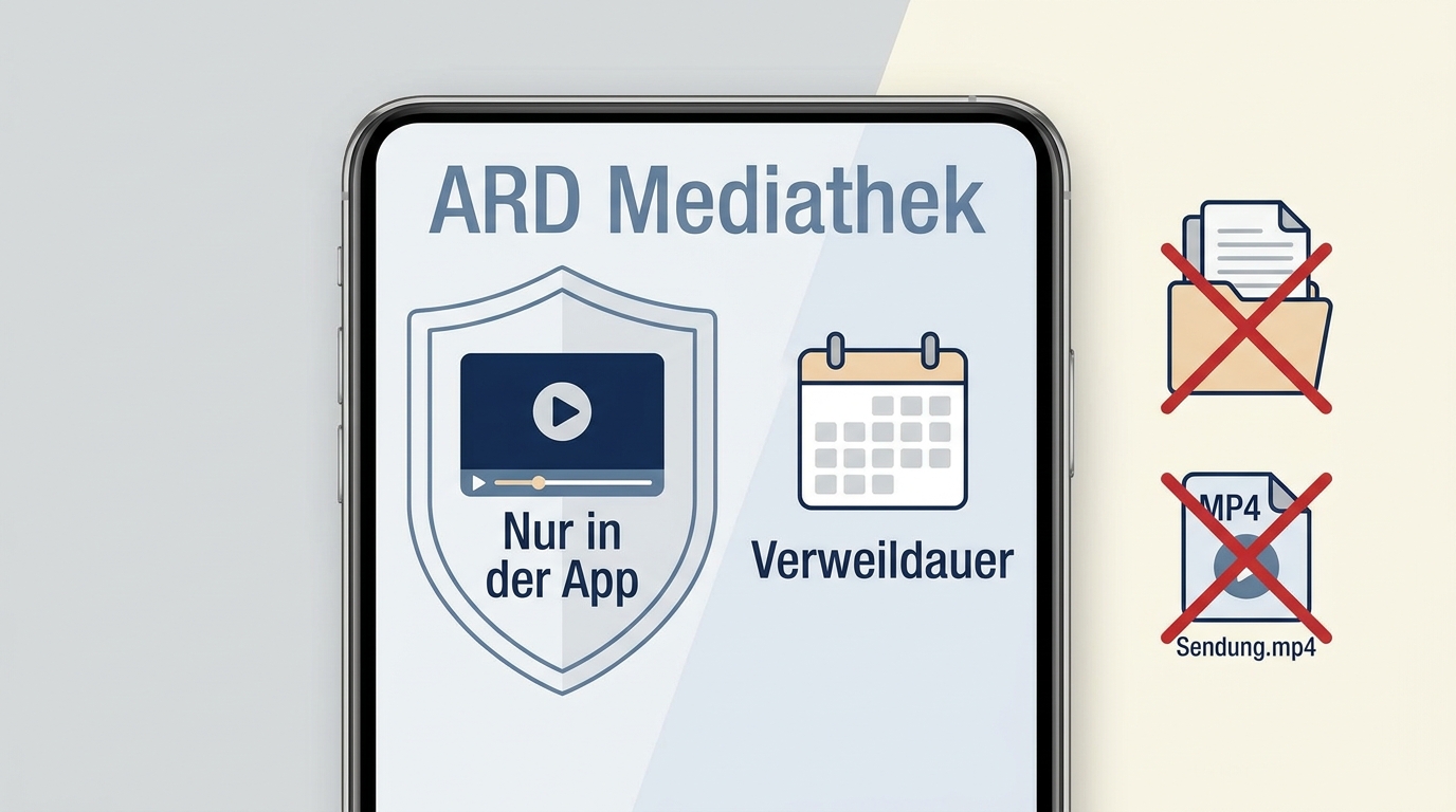ARD Mediathek App-Downloads bleiben in der App und folgen der Verweildauer.
