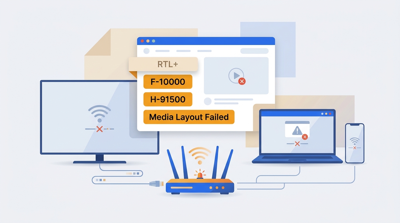 RTL+ DRM-Fehler wie F-10000 beheben und Wiedergabeprobleme lösen
