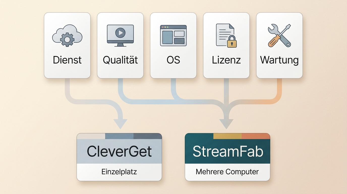 CleverGet vs StreamFab Vergleich nach Preis Qualität Lizenz und Funktionen