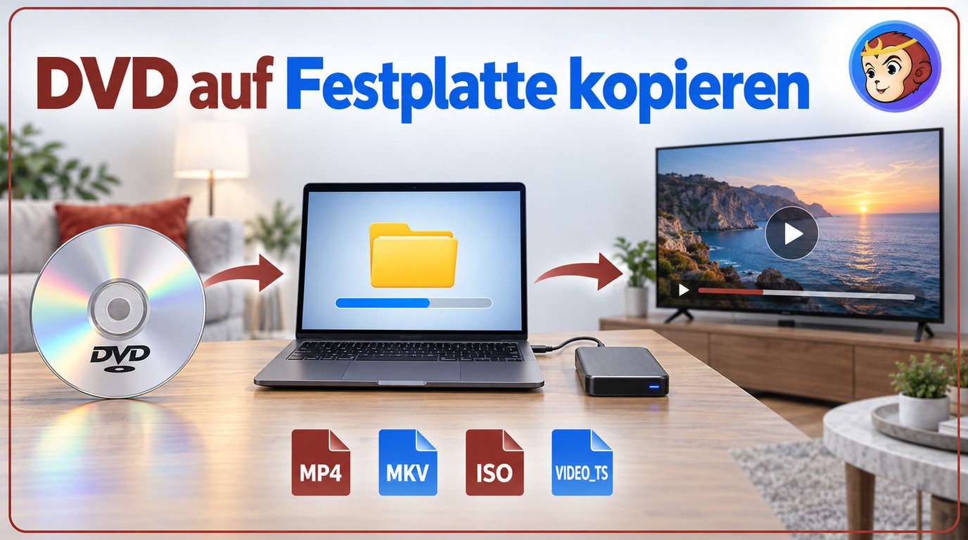 DVD auf Festplatte kopieren: Formate, Wege und TV-Wiedergabe