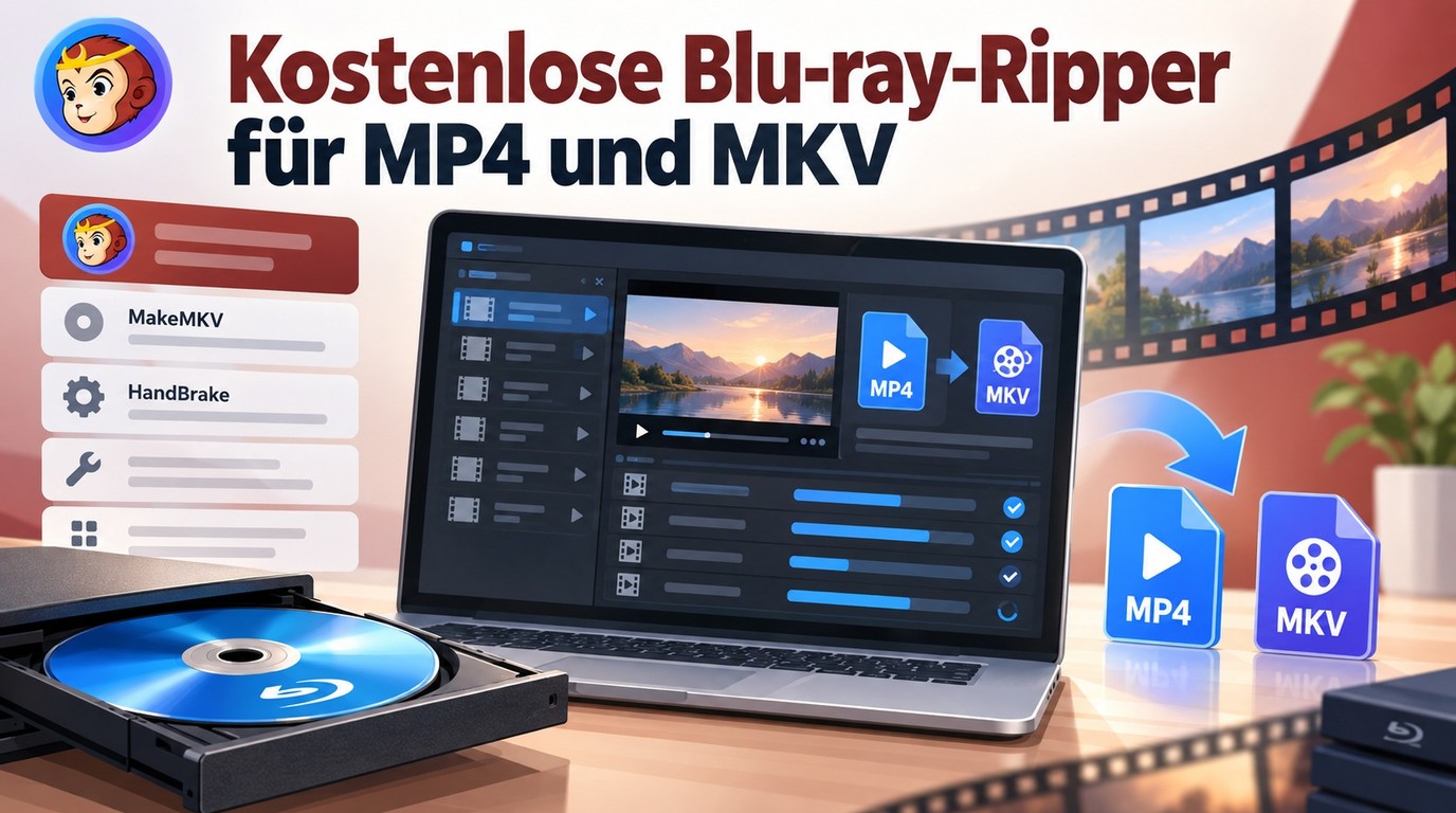 Blu-ray-Ripper kostenlos: 7 Tools, Vollversionen und MP4/MKV