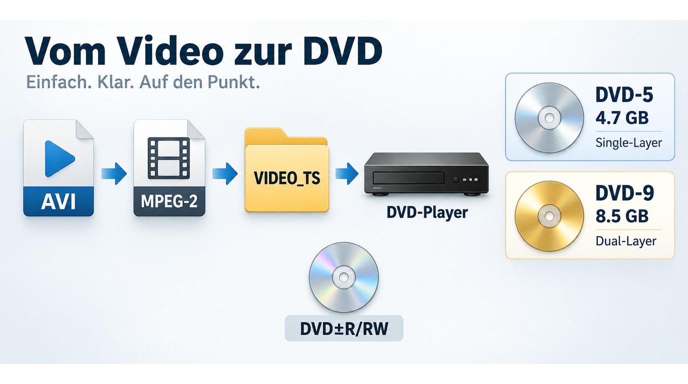 Vom AVI-Container über MPEG-2 und VIDEO_TS zur DVD-5 oder DVD-9