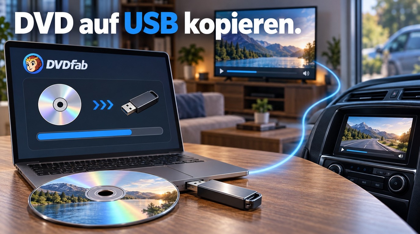 DVD auf USB-Stick kopieren: 3 Methoden für TV und Auto (2026)