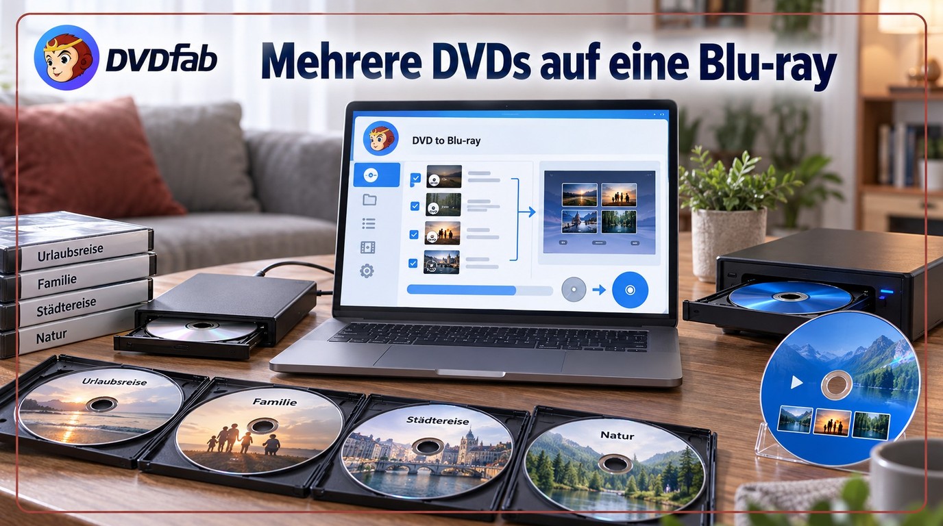 DVD to Blu-ray Converter: Mehrere DVDs in 6 Schritten zusammenführen